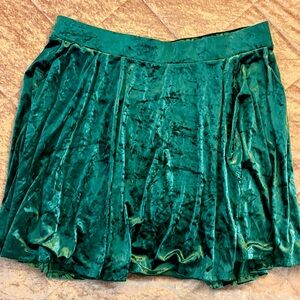 Torrid Emerald Velour Skirt size 3